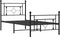 vidaXL - Bedframe - met - hoofd- - en - voeteneinde - metaal - zwart - 90x190 - cm