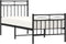 vidaXL - Bedframe - met - hoofd- - en - voeteneinde - metaal - zwart - 80x200 - cm