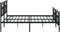 vidaXL - Bedframe - met - hoofd- - en - voeteneinde - metaal - zwart - 200x200 - cm
