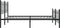 vidaXL - Bedframe - met - hoofd- - en - voeteneinde - metaal - zwart - 183x213 - cm