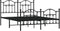 vidaXL - Bedframe - met - hoofd- - en - voeteneinde - metaal - zwart - 135x190 - cm