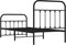 vidaXL - Bedframe - met - hoofd- - en - voeteneinde - metaal - zwart - 90x190 - cm