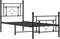 vidaXL - Bedframe - met - hoofd- - en - voeteneinde - metaal - zwart - 75x190 - cm