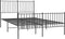 vidaXL - Bedframe - met - hoofd- - en - voeteneinde - metaal - zwart - 140x200 - cm