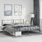 vidaXL - Bedframe - met - hoofd- - en - voeteneinde - metaal - zwart - 183x213 - cm