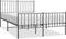 vidaXL - Bedframe - met - hoofd- - en - voeteneinde - metaal - zwart - 120x190 - cm