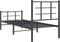vidaXL - Bedframe - met - hoofd- - en - voeteneinde - metaal - zwart - 75x190 - cm