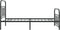 vidaXL - Bedframe - met - hoofd- - en - voeteneinde - metaal - zwart - 107x203 - cm