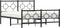 vidaXL - Bedframe - met - hoofd- - en - voeteneinde - metaal - zwart - 135x190 - cm