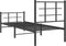 vidaXL - Bedframe - met - hoofd- - en - voeteneinde - metaal - zwart - 80x200 - cm