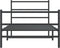 vidaXL - Bedframe - met - hoofd- - en - voeteneinde metaal - zwart - 100x200 - cm