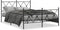 vidaXL - Bedframe - met - hoofd- - en - voeteneinde - metaal - zwart - 140x190 - cm