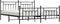 vidaXL - Bedframe - met - hoofd- - en - voeteneinde - metaal - zwart - 193x203 - cm