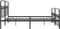 vidaXL - Bedframe - met - hoofd- - en - voeteneinde - metaal - zwart - 183x203 - cm