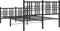 vidaXL - Bedframe - met - hoofd- - en - voeteneinde - metaal - zwart - 137x190 - cm