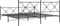 vidaXL - Bedframe - met - hoofd- - en - voeteneinde - metaal - zwart - 183x213 - cm