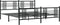 vidaXL - Bedframe - met - hoofd- - en - voeteneinde - metaal - zwart - 183x213 - cm