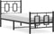 vidaXL - Bedframe - met - hoofd- - en - voeteneinde - metaal - zwart - 75x190 - cm