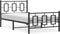 vidaXL - Bedframe - met - hoofd- - en - voeteneinde - metaal - zwart - 100x190 - cm