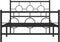 vidaXL - Bedframe - met - hoofd- - en - voeteneinde - metaal - zwart - 107x203 - cm