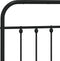 vidaXL - Bedframe - met - hoofd- - en - voeteneinde - metaal - zwart - 193x203 - cm