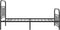 vidaXL - Bedframe - met - hoofd- - en - voeteneinde - metaal - zwart - 100x190 - cm