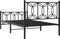 vidaXL - Bedframe - met - hoofd- - en - voeteneinde - metaal - zwart - 100x200 - cm