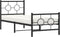 vidaXL - Bedframe - met - hoofd- - en - voeteneinde - metaal - zwart - 80x200 - cm