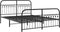 vidaXL - Bedframe - met - hoofd- - en - voeteneinde - metaal - zwart - 150x200 - cm