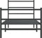 vidaXL - Bedframe - met - hoofd- - en - voeteneinde metaal - zwart - 90x200 - cm