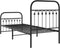 vidaXL - Bedframe - met - hoofd- - en - voeteneinde - metaal - zwart - 75x190 - cm