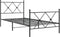 vidaXL - Bedframe - met - hoofd- - en - voeteneinde - metaal - zwart - 90x200 - cm