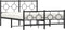 vidaXL - Bedframe - met - hoofd- - en - voeteneinde - metaal - zwart - 140x190 - cm