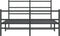 vidaXL - Bedframe - met - hoofd- - en - voeteneinde metaal - zwart - 135x190 - cm