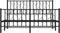 vidaXL - Bedframe - met - hoofd- - en - voeteneinde - metaal - zwart - 135x190 - cm