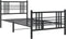vidaXL - Bedframe - met - hoofd- - en - voeteneinde - metaal - zwart - 100x190 - cm