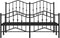 vidaXL - Bedframe - met - hoofd- - en - voeteneinde metaal - zwart - 140x200 - cm
