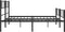 vidaXL - Bedframe - met - hoofd- - en - voeteneinde - metaal - zwart - 193x203 - cm