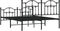 vidaXL - Bedframe - met - hoofd- - en - voeteneinde - metaal - zwart - 135x190 - cm