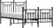 vidaXL - Bedframe - met - hoofd- - en - voeteneinde - metaal - zwart - 120x190 - cm