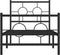 vidaXL - Bedframe - met - hoofd- - en - voeteneinde - metaal - zwart - 75x190 - cm