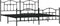vidaXL - Bedframe - met - hoofd- - en - voeteneinde - metaal - zwart - 193x203 - cm