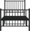 vidaXL - Bedframe - met - hoofd- - en - voeteneinde - metaal - zwart - 75x190 - cm