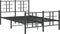 vidaXL - Bedframe - met - hoofd- - en - voeteneinde - metaal - zwart - 120x190 - cm