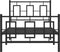vidaXL - Bedframe - met - hoofd- - en - voeteneinde - metaal - zwart - 90x190 - cm