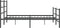 vidaXL - Bedframe - met - hoofd- - en - voeteneinde metaal - zwart - 193x203 - cm