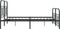 vidaXL - Bedframe - met - hoofd- - en - voeteneinde - metaal - zwart - 140x190 - cm