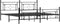 vidaXL - Bedframe - met - hoofd- - en - voeteneinde - metaal - zwart - 193x203 - cm