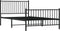 vidaXL - Bedframe - met - hoofd- - en - voeteneinde - metaal - zwart - 107x203 - cm