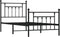 vidaXL - Bedframe - met - hoofd- - en - voeteneinde - metaal - zwart - 80x200 - cm